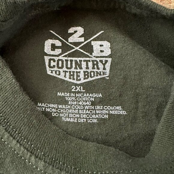 Country to the Bone C2B Green longsleeve whitetail deer graphic tshirt men's 2xl - Picture 4 of 5